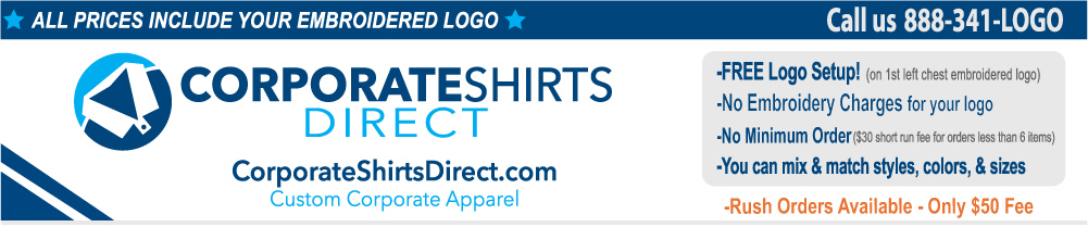 Custom Embroidered Shirts & Accessories for Men & Women | Corporate Shirts Direct